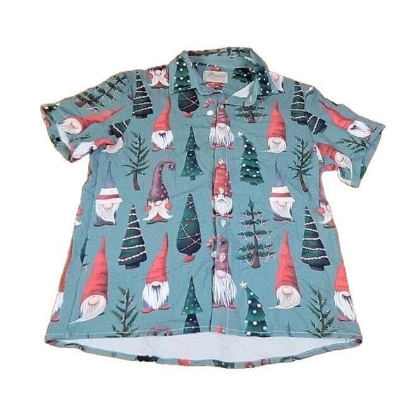 Hawaiian Shirts Christmas Knome Holiday Mens Shirt Size Medium - Picture 1 of 14